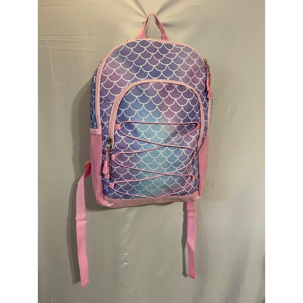 Purple/Pink Mermaid Print 4-Pocket Backpack